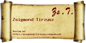 Zsigmond Tirzusz névjegykártya